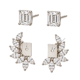 detachable emerald cut earrings thumbnail 2