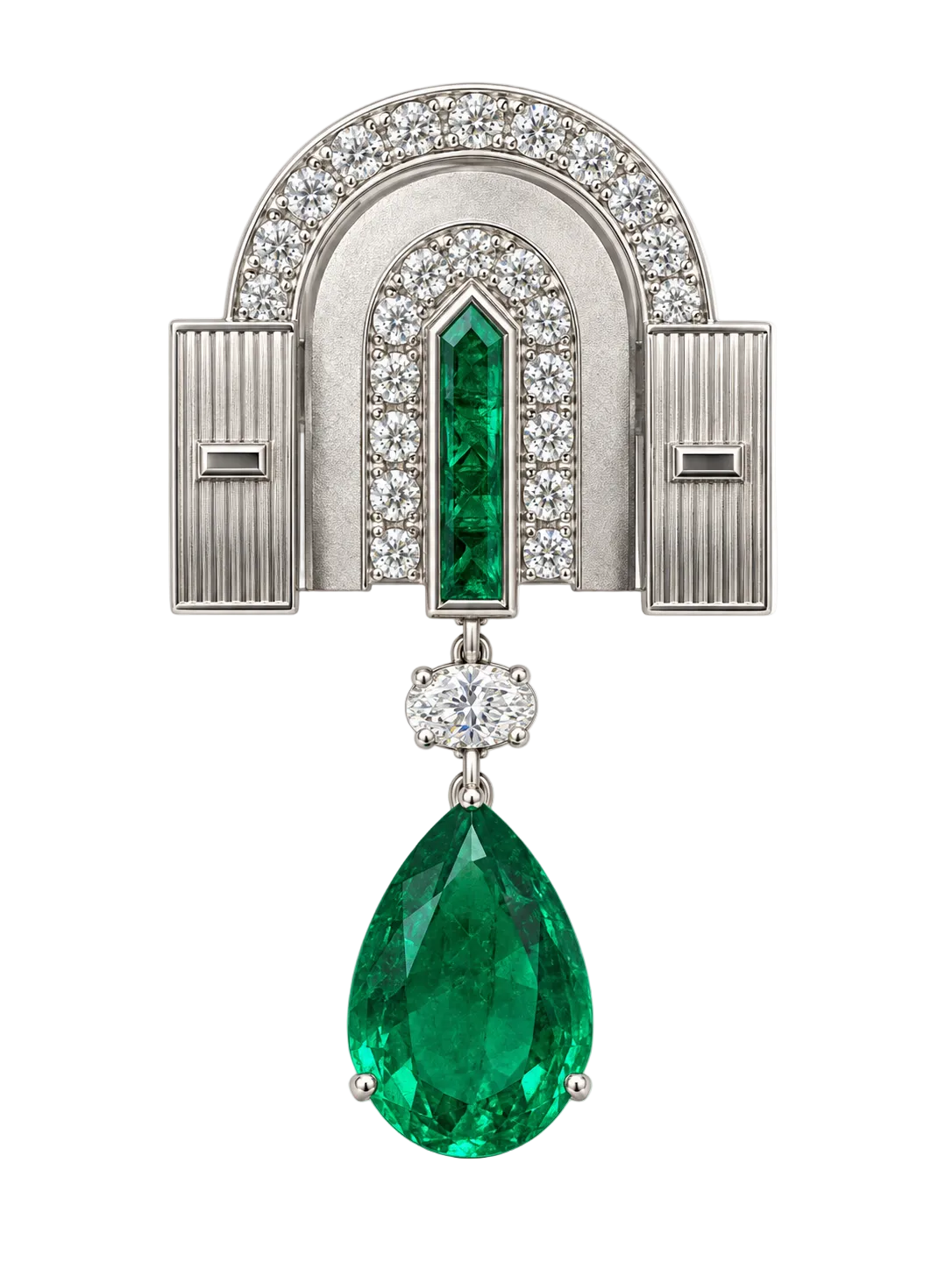 Emerald Brooch