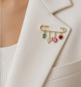 Safety pin brooch thumbnail 2