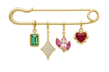 Safety pin brooch thumbnail 1